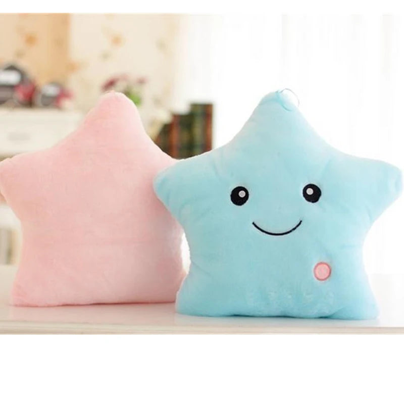 Glowing Colorful Stars Cushion Led Light Toys Gift For Kids Children Girls