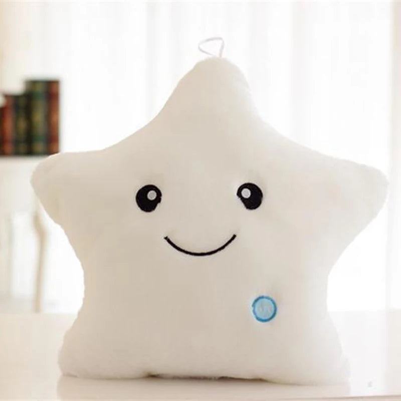 Glowing Colorful Stars Cushion Led Light Toys Gift For Kids Children Girls