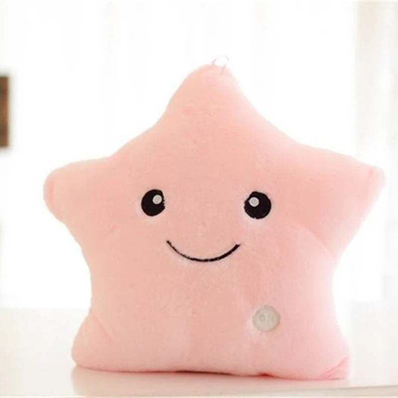 Glowing Colorful Stars Cushion Led Light Toys Gift For Kids Children Girls