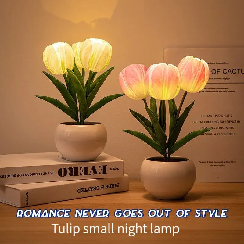Tulip Table Lamp LED Birthday Gift Home Decoration