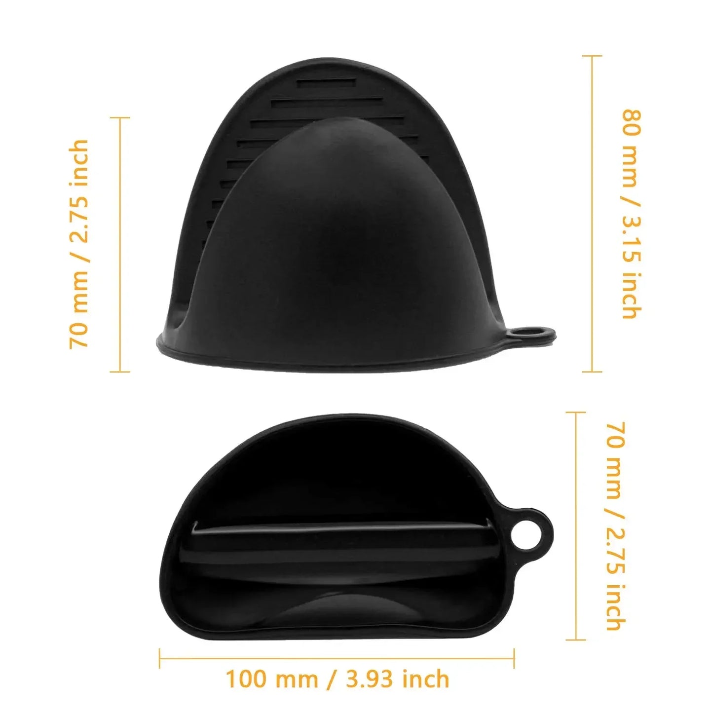 2PCS Oven Mitts Silicone Heat Resistant Pinch Mitts Anti Scalding Non Slip Gloves Clips Pot Holder Cooking Baking Oven Mitts