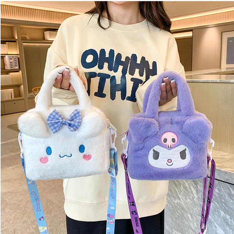 "Fuzzy Kitty Purse - Adorable Crossbody Bag for Girls"