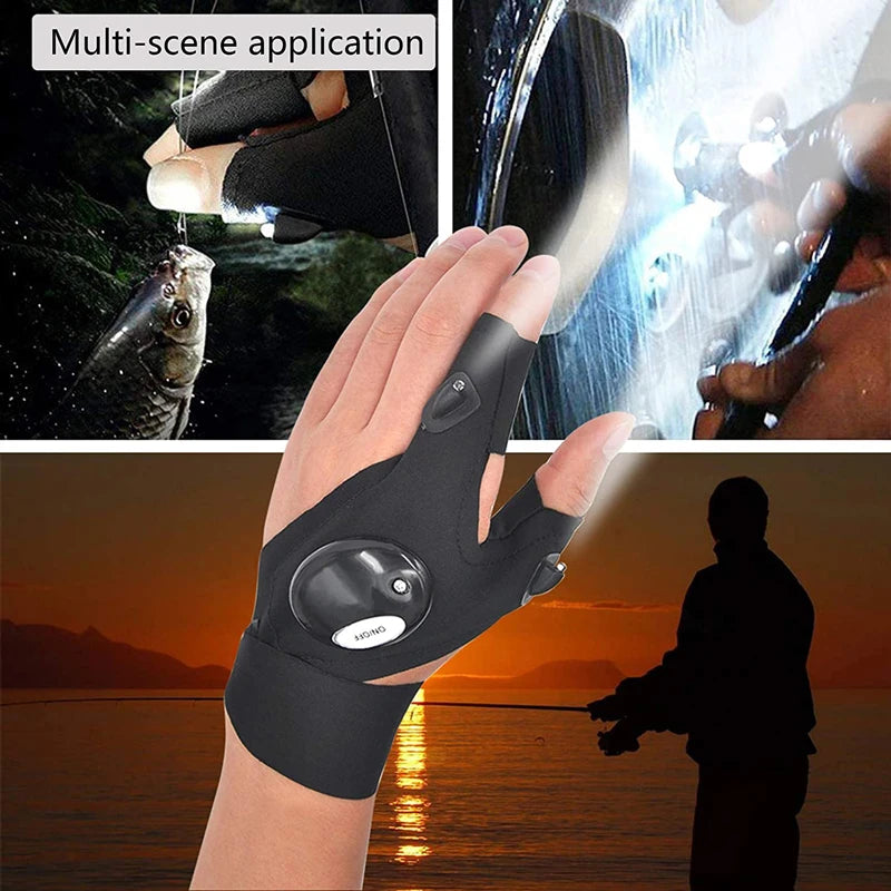 Flashlight Waterproof Glove