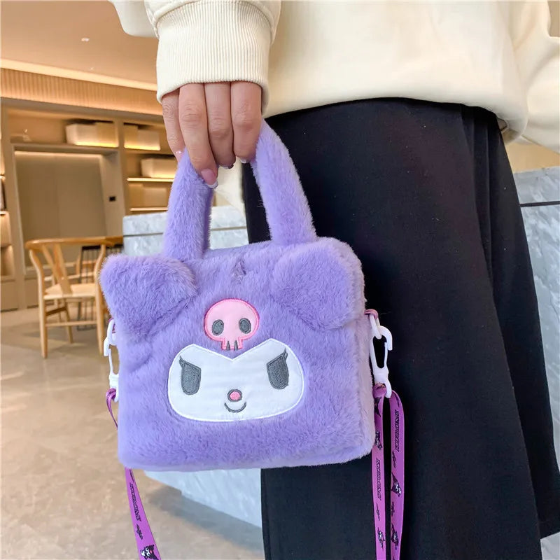 "Fuzzy Kitty Purse - Adorable Crossbody Bag for Girls"