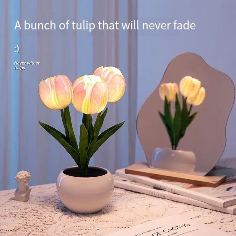 Tulip Table Lamp LED Birthday Gift Home Decoration
