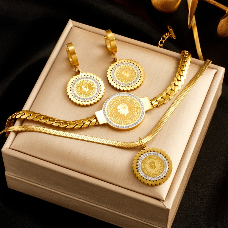 Girl New Trend Non-fading Jewelry Gift Set