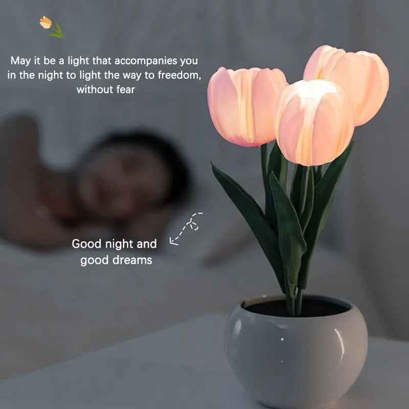 Tulip Table Lamp LED Birthday Gift Home Decoration