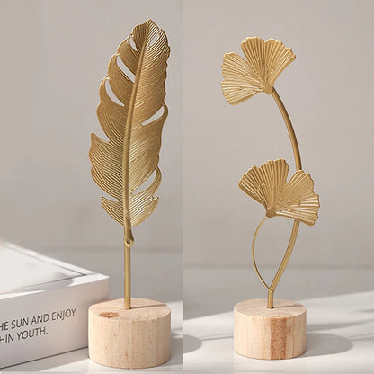 Nordic Gold Ginkgo Leaf Home Decoration Gifts