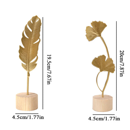 Nordic Gold Ginkgo Leaf Home Decoration Gifts