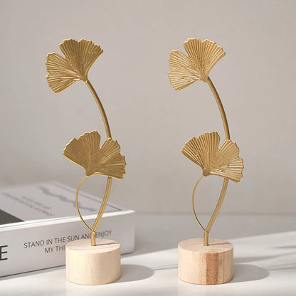 Nordic Gold Ginkgo Leaf Home Decoration Gifts